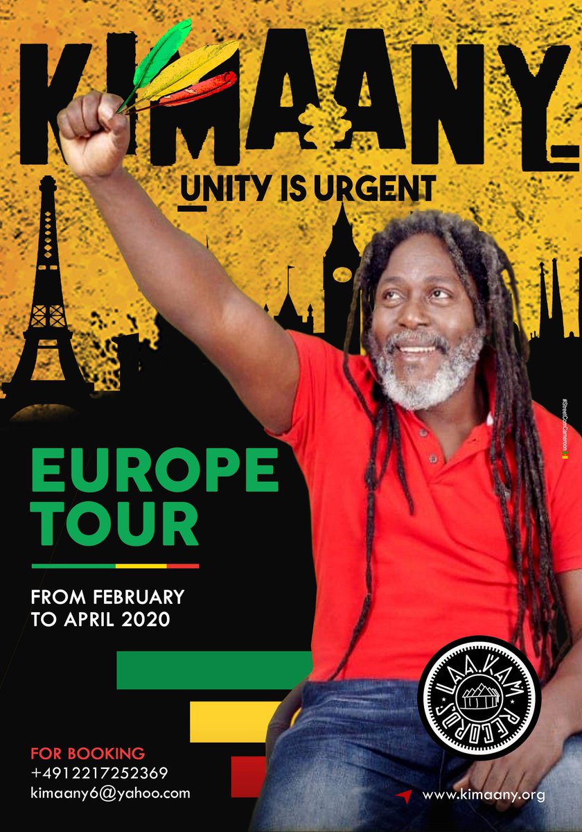 kimaany's tweet photo. 💥#unityisurgent Europe tour 2020 available for concert and showcase 
Bookings infos : +4912217252369 kimaany6@yahoo.com https://t.co/TZK9B4afic
Art work: #StreetComCameroon
#KIMAANY was born to serve jah 💚💛❤ https://t.co/SiUctT0ncR
