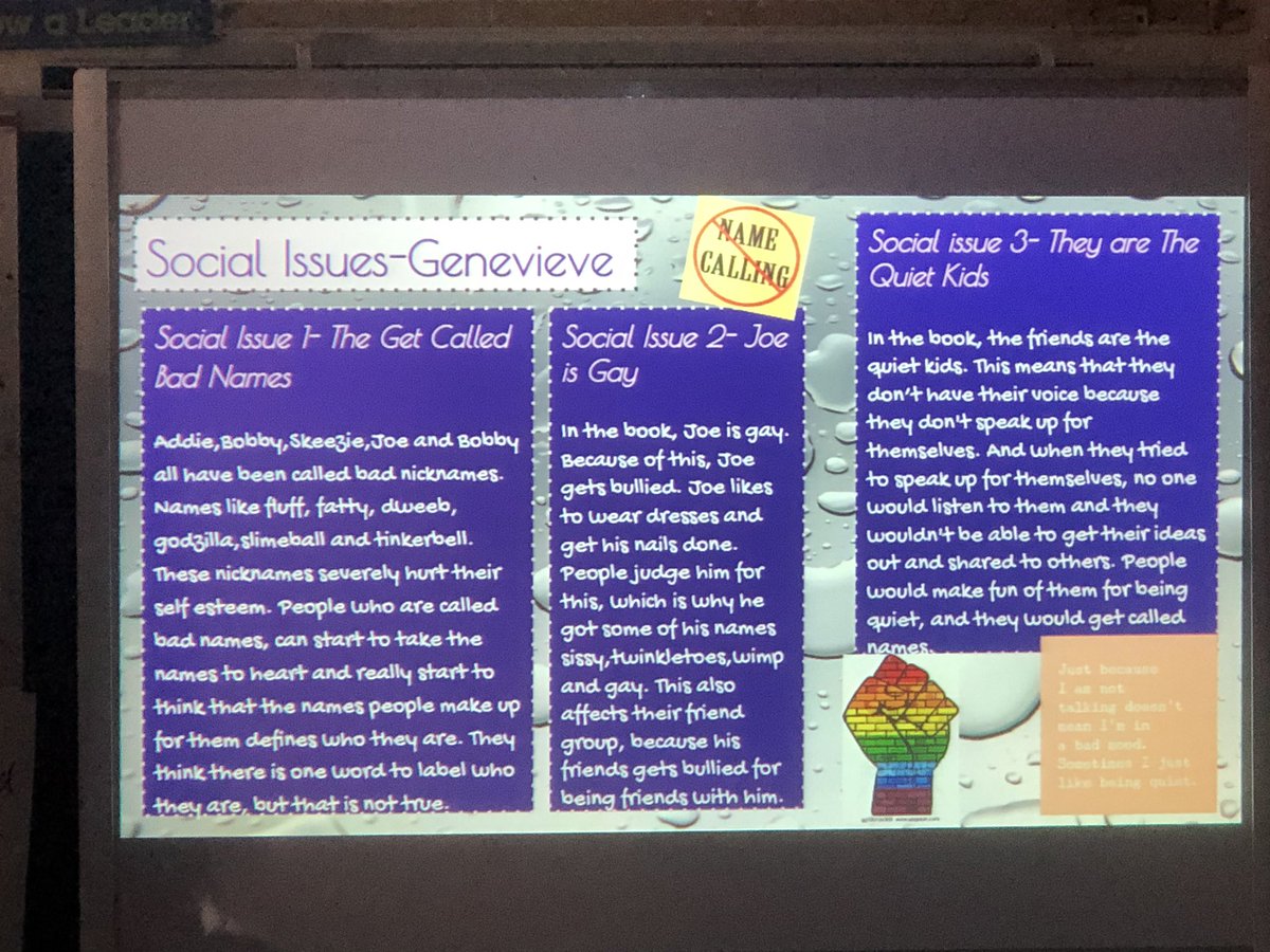 Maria Perdios (@mariaperdios) on Twitter photo So proud of the work these kids did! After reading novels in their book clubs, they analyzed for social issues, themes, and clashes between characters. #socialissues #bookclubs #rockedit <a href="/MissMac422/">Michelle MacLellan</a> So proud of the work these kids did! After reading novels in their book clubs, they analyzed for social issues, themes, and clashes between characters. #socialissues #bookclubs #rockedit <a href="/MissMac422/">Michelle MacLellan</a>