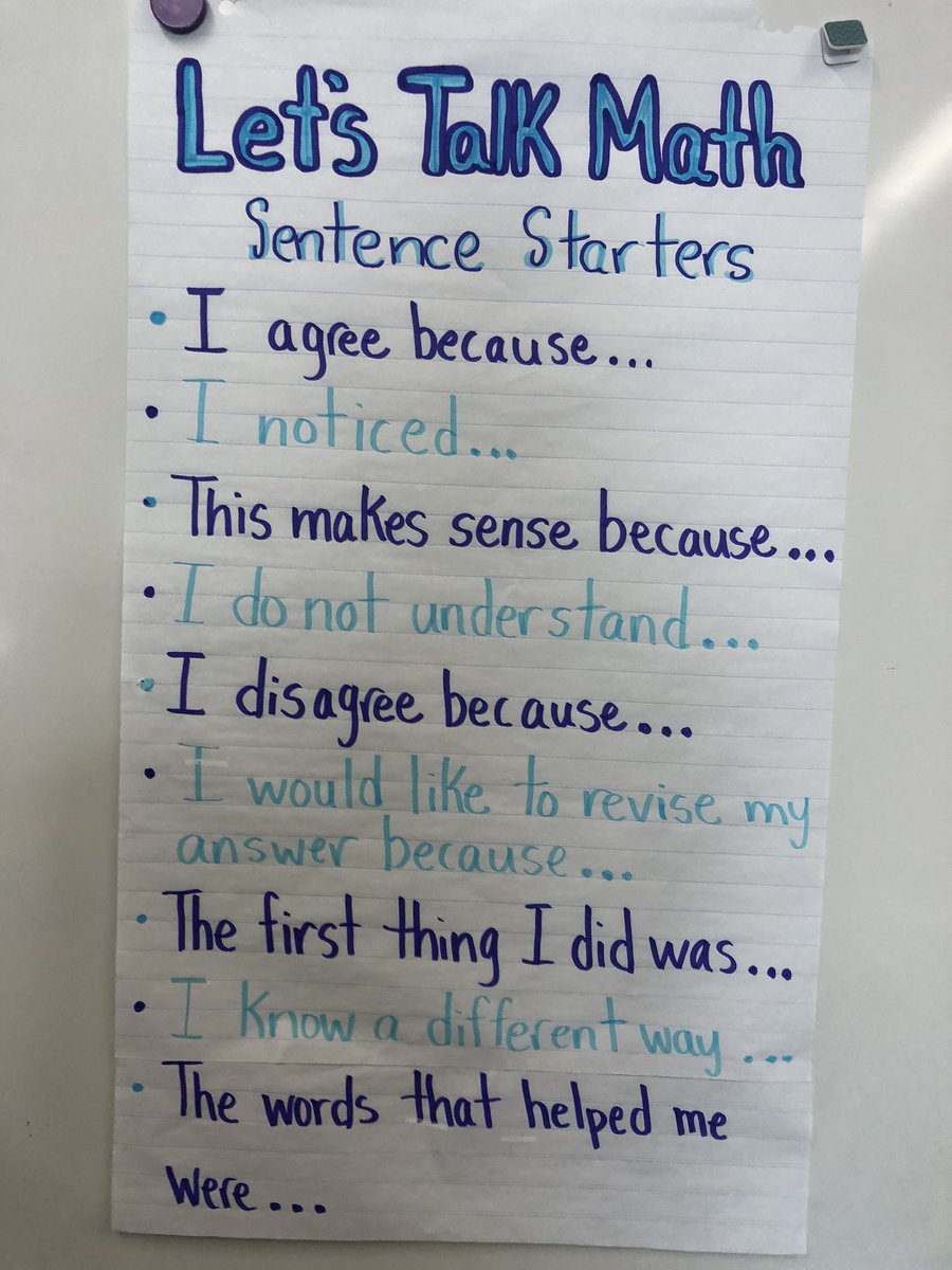 myette_rachael's tweet photo. Great take away from our math PLC. Let’s talk math sentence starters. Thank you @DenisejMac @WmountElem https://t.co/wqNbUxFEpp