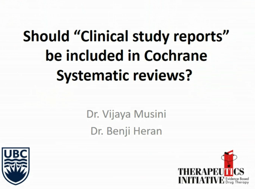 Drug_Evidence's tweet photo. ICYMI: 2019 TI Methods Speaker Series: Should ‘Clinical Study Reports’ Be Included in Systematic Reviews?
Video: https://t.co/kaum5ImDFv
#TIMethods #researchmethods #research #clinicaltrials #clinicalstudyreports #healthevidence #systematicreviews https://t.co/edXHaOgU46