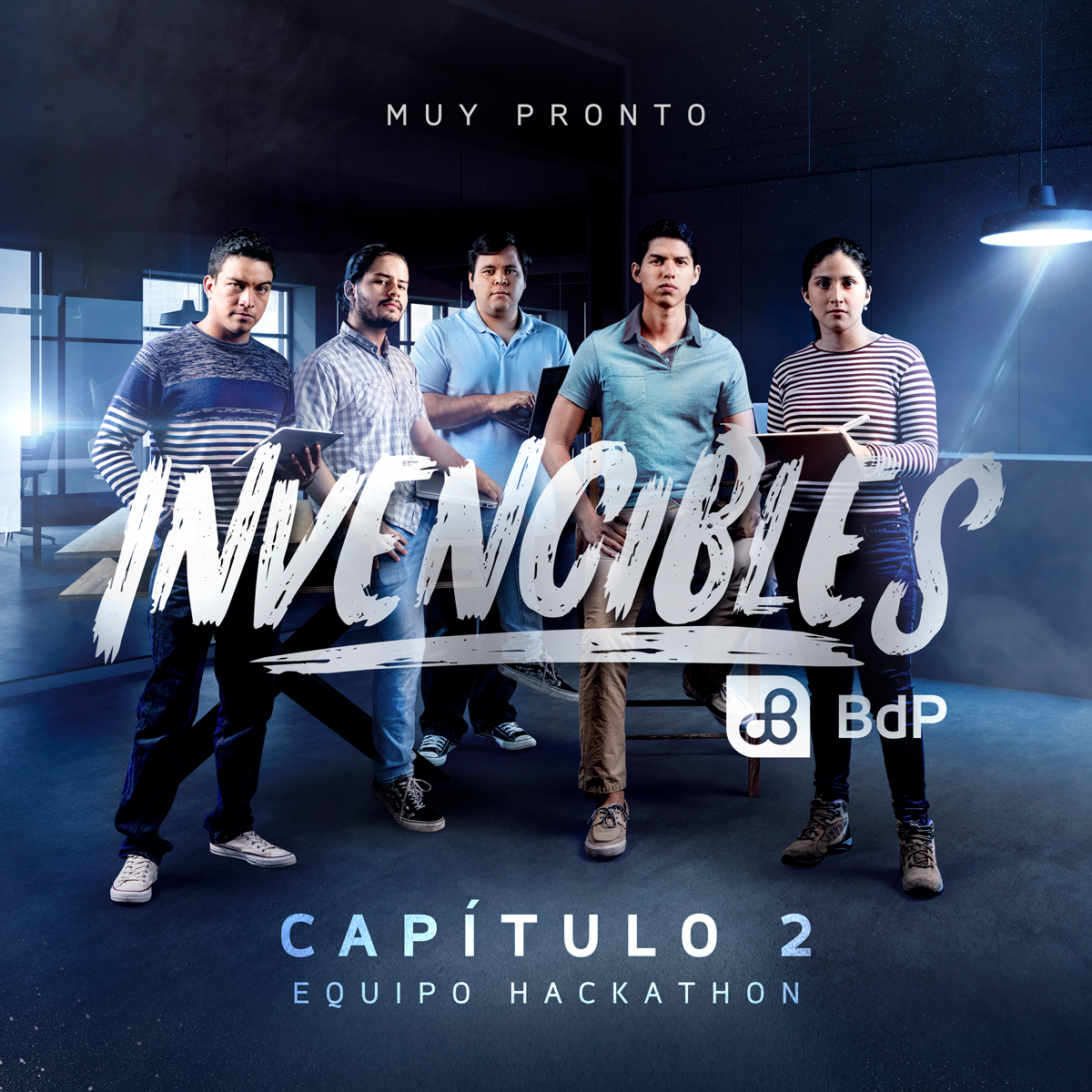 BancoPacificoEC's tweet photo. Muy pronto conocerás la historia de perseverancia y trabajo del equipo ganador de #HackathonBdP,💻 ellos lo vencieron todo para alcanzar la meta. #InvenciblesBdP 🙌 https://t.co/roKlOSfioU