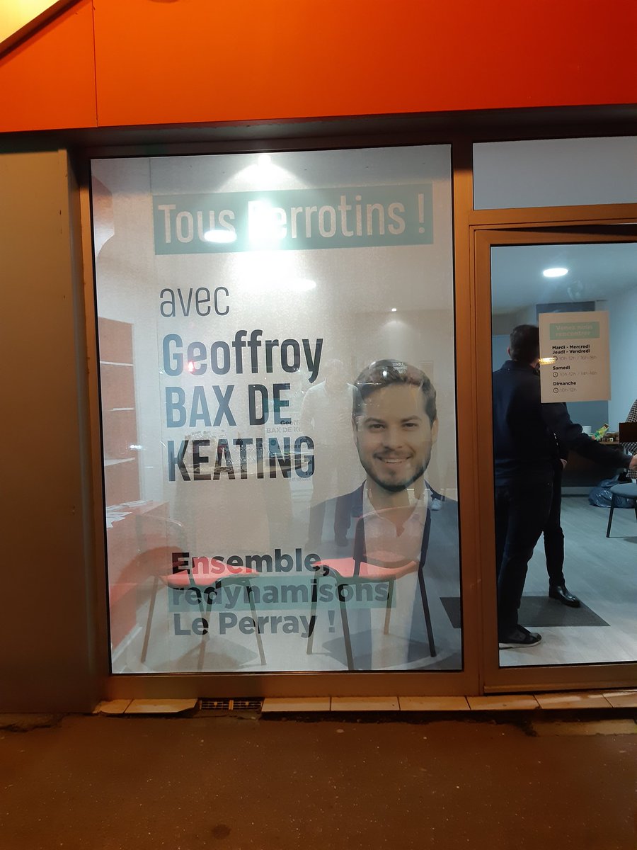 Au Perray ce soir à l'inauguration de l'atelier de campagne de @GeoffroyBax 💪
#tousperrotins