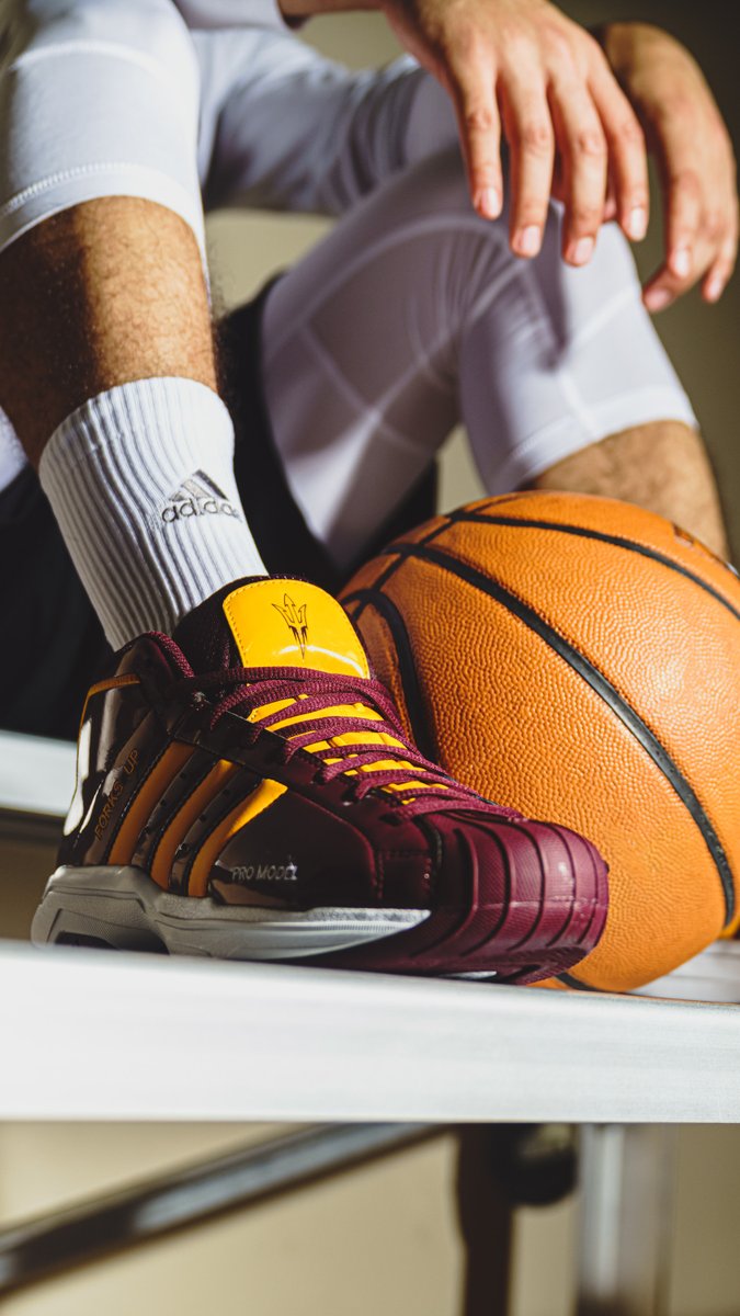 SunDevilWBB's tweet photo. The squad will be rocking these new #PROMODEL2G from @adidasHoops tonight https://t.co/7v9S82tdBY
