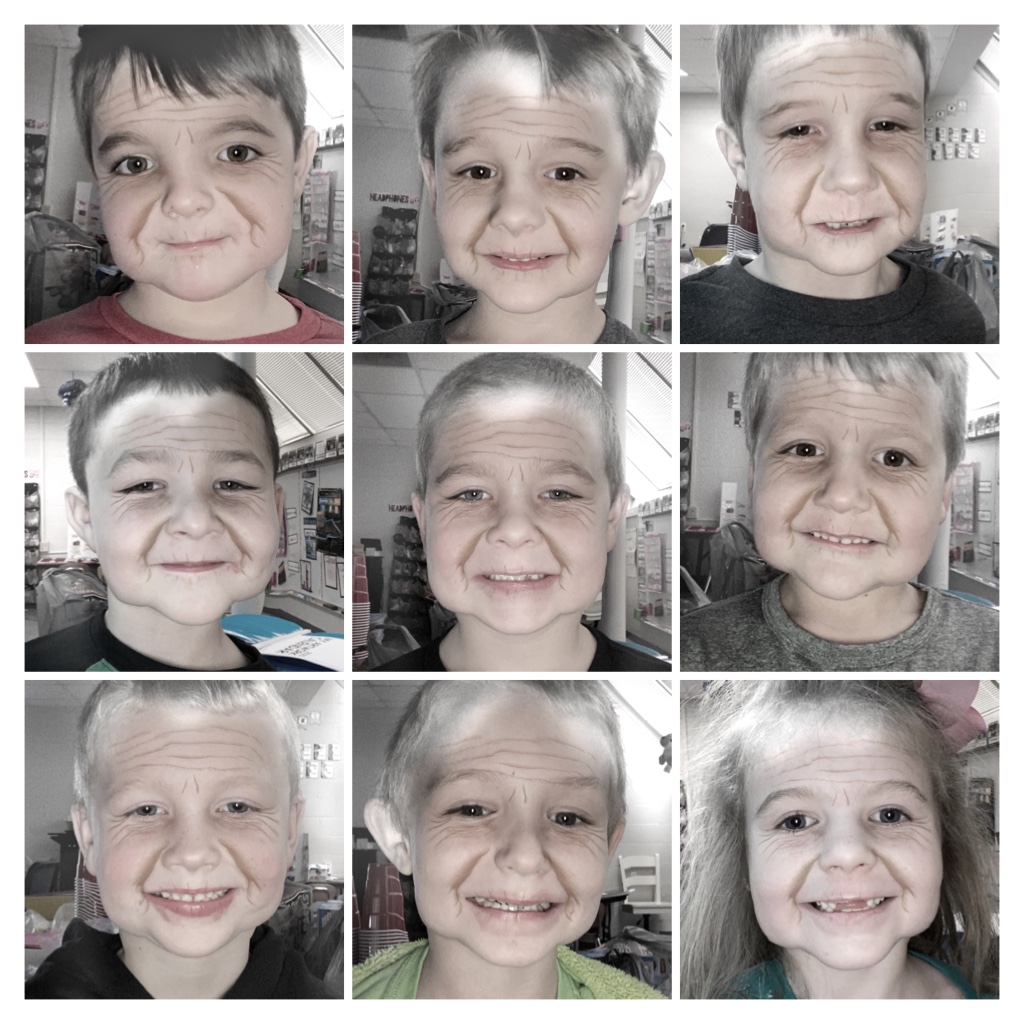 WashCommSchools's tweet photo. WCS is celebrating 100 days of school! Mrs. Batton's Kindergarteners at Veale sure are growing up just a little too fast...  they look 100 years old! #IAMWashington @VealeElem https://t.co/9DVa356wpi
