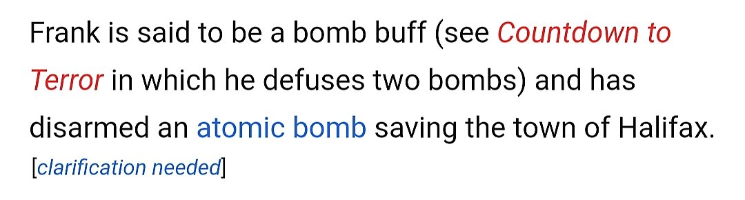 brett_irl's tweet photo. wack that the hardy boy's are getting hate when frank disarmed an atomic bomb once https://t.co/exRyej51kD
