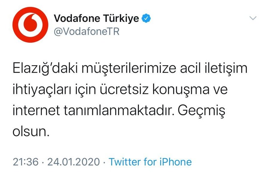 ofatihsayan's tweet photo. Elazığ'ın Sivrice ilçesi yakınlarında meydana gelen ve çevre illerimizde de hissedilen depremden etkilenen vatandaşlarımıza geçmiş olsun. 

Genel olarak iletişimi etkileyen olumsuzluk yok, ihtiyaten takviye amaçlı mobil baz istasyonlarımız  bölgemize sevk edilmiştir.

#Deprem https://t.co/jbq8cnhJR1