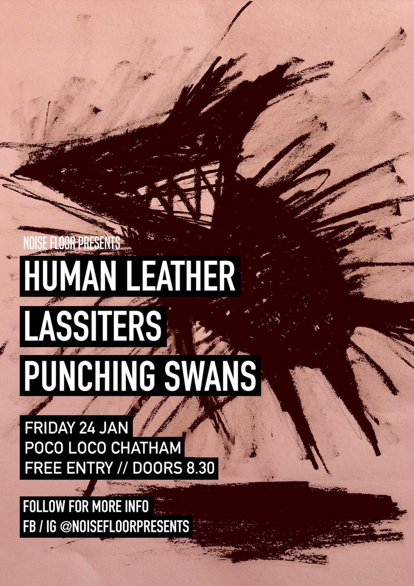 NFpresents's tweet photo. Noise is about to pop off, people, but you still have time.

Lassiters
@LeatherHuman 
@PunchingSwans 

Get thee to the Poco Loco. #chatham . Tonight. 

For FREEEEEEEEEEE. https://t.co/iDCEYcWfrf