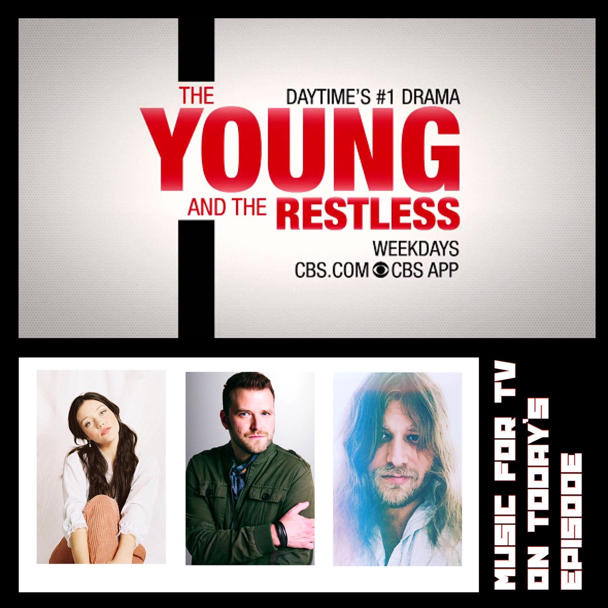 shaywatsonmusic's tweet photo. More music on today’s Y&amp;R w/ @nataliemadigan_  @klausluchs and @imaginaryfriendsmusicpartners 
-
-
-
#TheYoungAndTheRestless #CBS #Music #NatalieMadigan #KlausLuchs #ShayWatson #LA #Nashville #TV #ImaginaryFriendsMusicPartners https://t.co/QENBiWLbLw