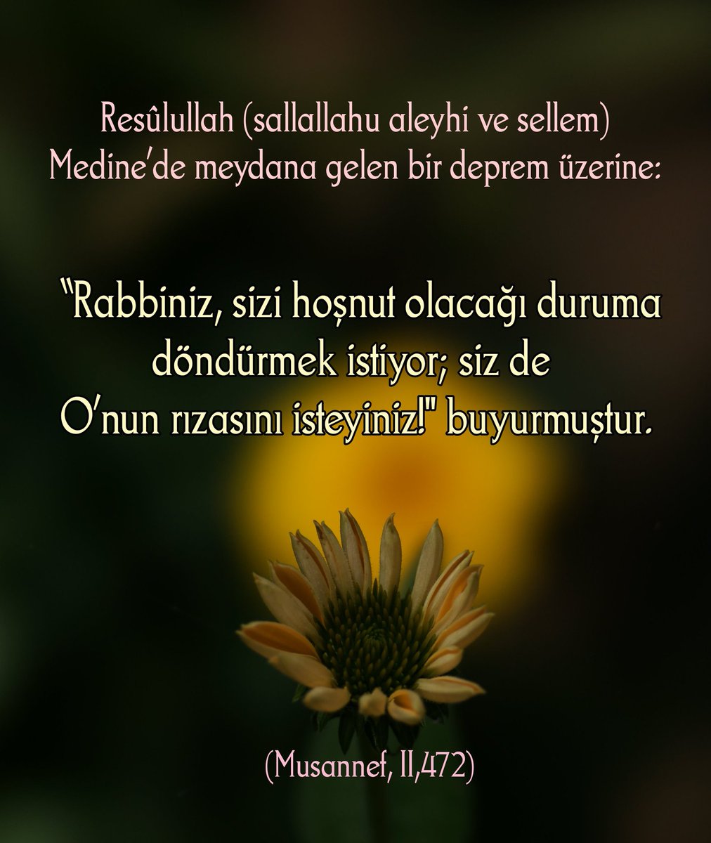 reshayolu's tweet photo. Hem kendini başıboş zannetme. Zira şu misafirhane-i dünyada nazar-ı hikmetle baksan, hiçbir şeyi nizamsız gayesiz göremezsin. Nasıl sen nizamsız, gayesiz kalabilirsin? Zelzele gibi vakıalar olan şu hâdisat-ı kevniye, tesadüf oyuncağı değiller. (Sözler)
#deprem #elazig #YaHafiz https://t.co/jvac1iQ4TT