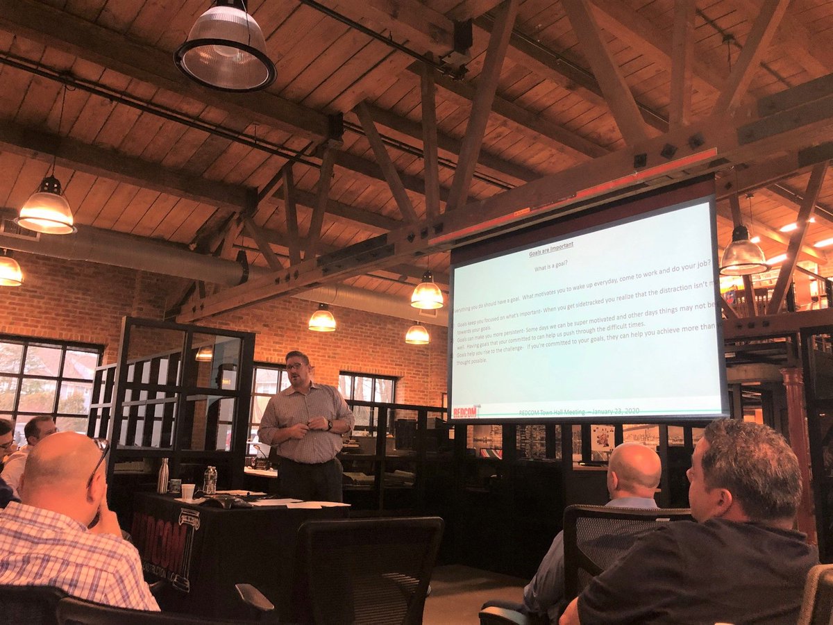 REDCOMLLC's tweet photo. Another successful Town Hall Meeting is in the books! Our company got together to discuss 2019 and look forward into 2020!⠀
#GivingYourDreamsStructure #TownHall #CompanyMeeting #Communication #Construction #DesignBuild #REDCOMFamily #Architecture #Engineering #GeneralContracting https://t.co/dSGfwr9qhh
