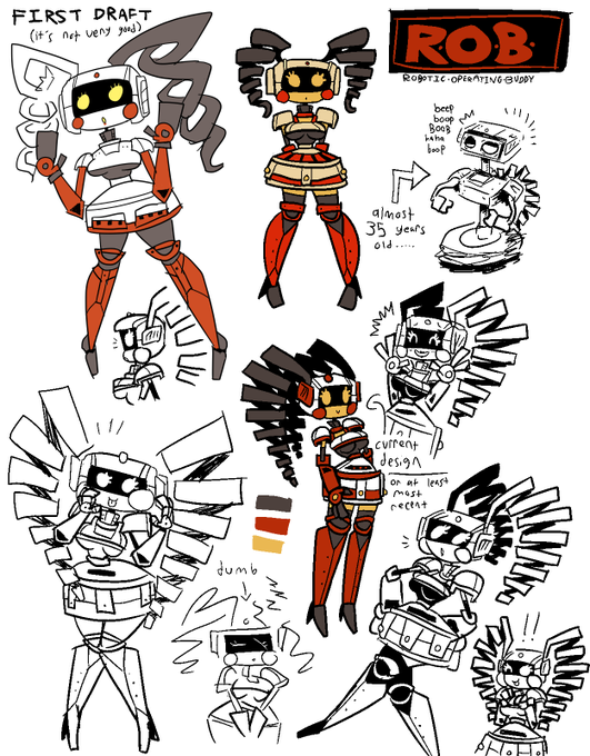 Robobo! little robot girl based on the Robotic Operating Buddy (ROB) 