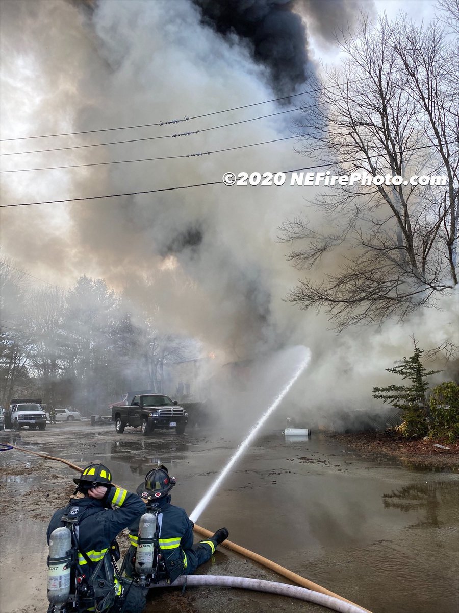 Happening now:  Whitman Firefighters are handling multiple calls....Engine 243 assisting Hanover Fire with a 3rd alarm building fire (pictured).....off duty firefighters handling a fire alarm investigation in town.
