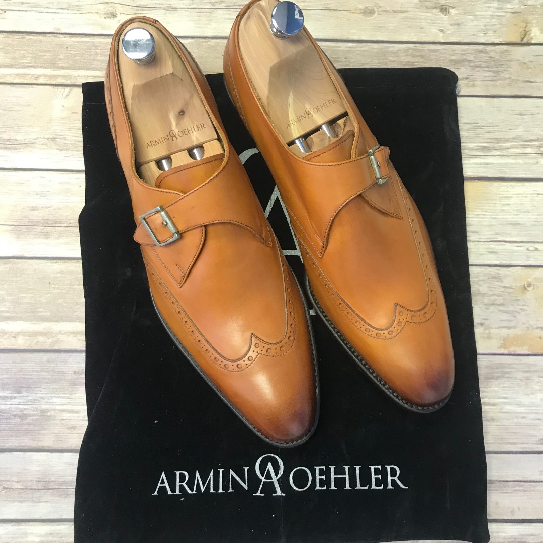 USClothier's tweet image. @arminoehler are my go to shoe company for my clients. This shoe, conveniently called the “Richmond” is a single monk shoe made with premium upper leather with Goodyear welt construction. The Golden Oak color is perfect to wear with Navy’s, Grey’s and Earthtones.

#TGCustom