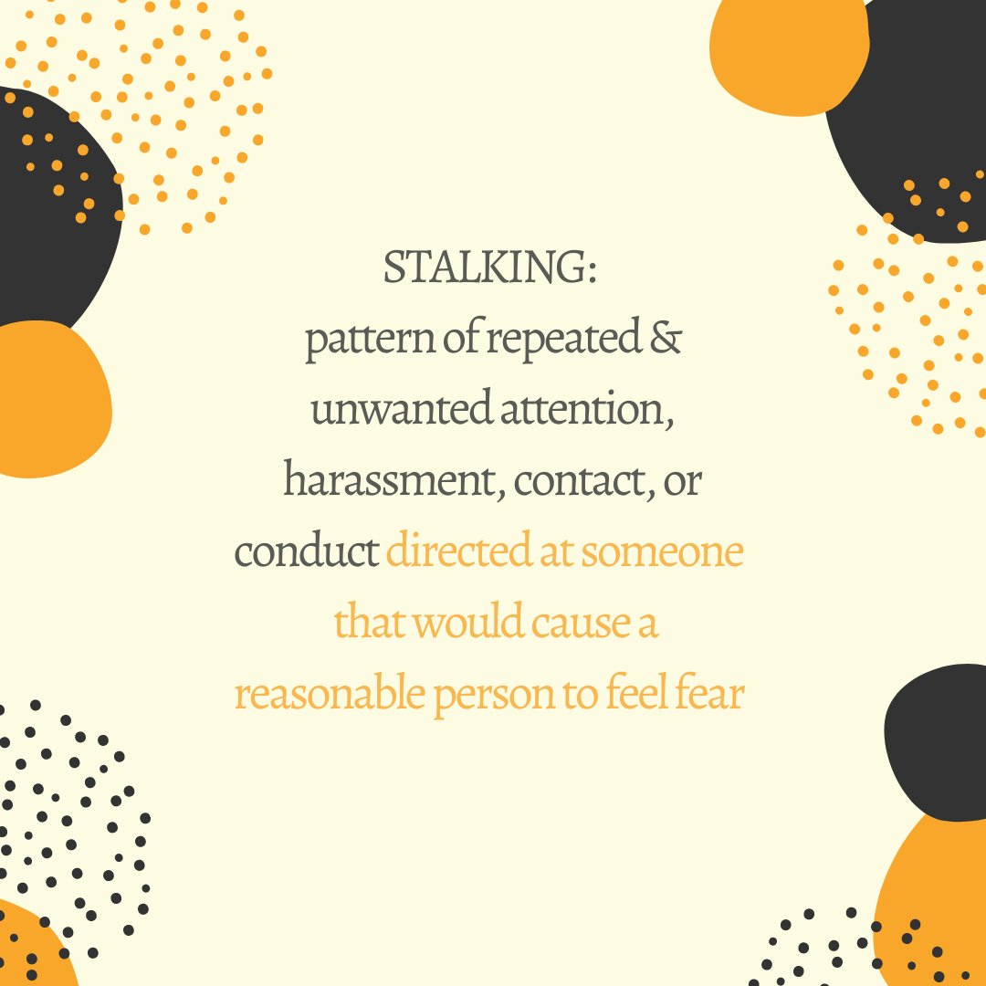 sarp_bu's tweet photo. January is Stalking Awareness Month. Knowledge is power, the more we know about this issue the better equipped we are to take steps toward preventing it. https://t.co/NFERQ4fb9X