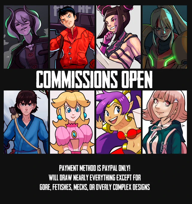 The first commissions of 2020 are open!
6 slots available, first come first serve!
Send me a DM to order one.
Expand for details. 