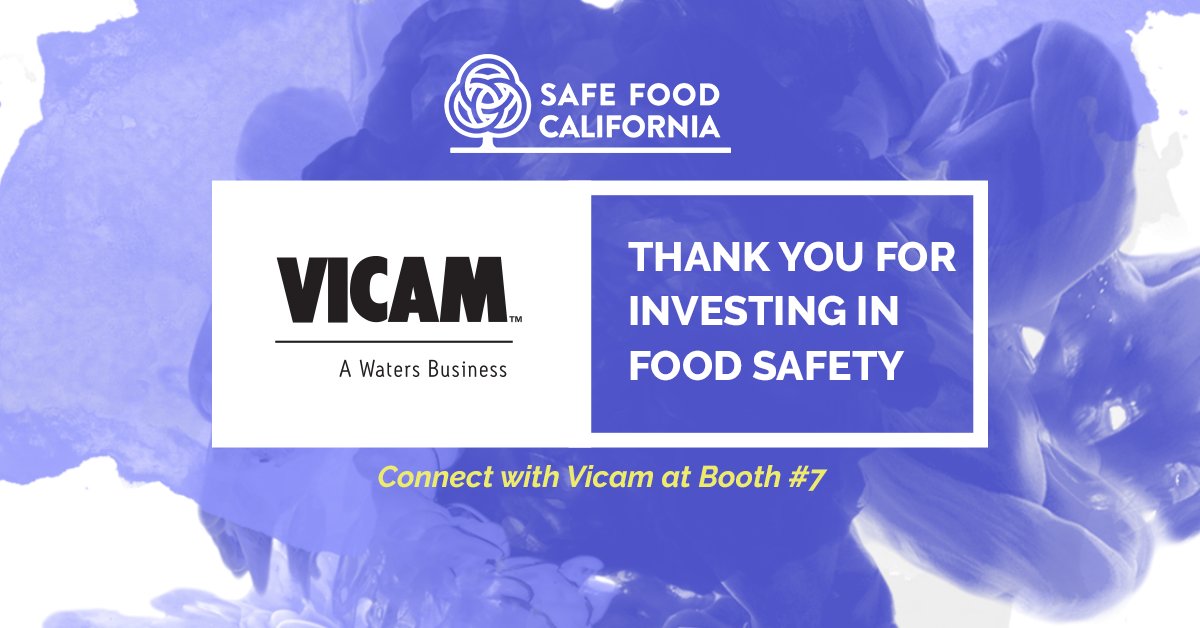 We are very excited to partner with Vicam for #SFC2020. VICAM is a world-leading provider of mycotoxin testing solutions. If you aren't already working with them - you can meet them at Safe Food California - Booth 7