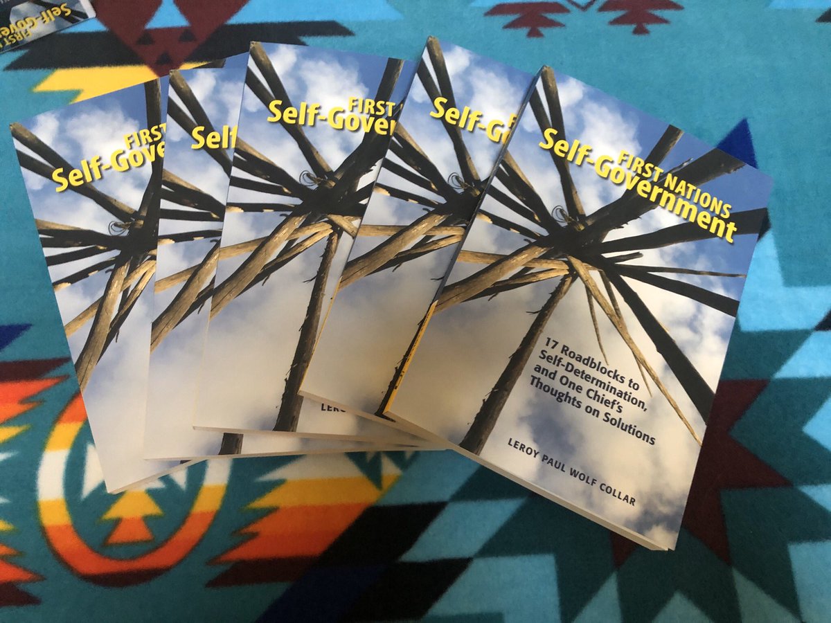 LowaBeebe's tweet photo. Congratulations  to former Siksika Nation Chief Leroy Wolf Collar on the launch of his recent book ‘First Nations Self-Government, 17 Roadblocks to Self-Determination, and One Chief’s Thoughts on Solutions’. #author #chief #booklaunch #siksika #blackfoot  @LeadershipWolf https://t.co/CprqsQIEG6