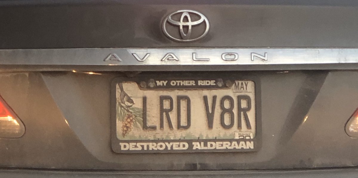 misterbrigham's tweet photo. “The Force is strong with this one.” #carplate #Maine #Edtech207 @StarWarsinClass https://t.co/YMZpRWD6Xk