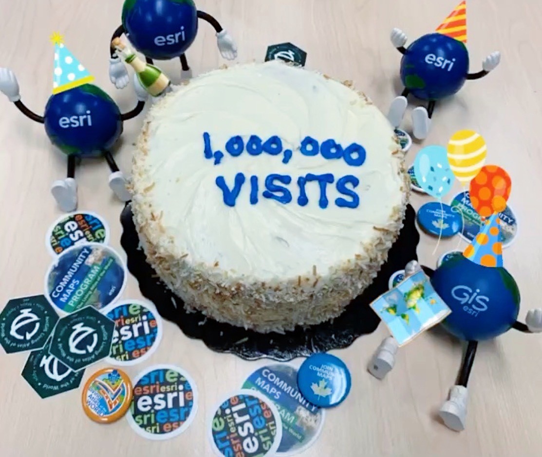 CommunityMapCA's tweet photo. The Community Map of Canada hit 1,000,000 views today! Thanks to all of you who have submitted data, updated content or viewed the map this year! 

We promise there are many more exciting (daily) updates to come!#YourDataYourMap

Want to be view 1,000,001? https://t.co/edY0tOnuA0 https://t.co/IsZHnGjF7e