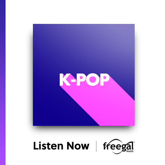 a colorful graphic featuring the words K-POP