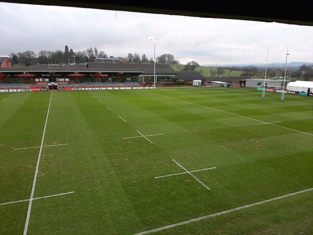 MN011104's tweet photo. A great day at Hartpury preparing the first team pitch for @HartpuryRFC game tomorrow afternoon, showing on SkySports. A huge thankyou to @peterholmstrom1 and @AdvanceGrass for their help in organising a foliar feed earlier in the week, greatly appreciated. https://t.co/5Ll1Cm6NnW