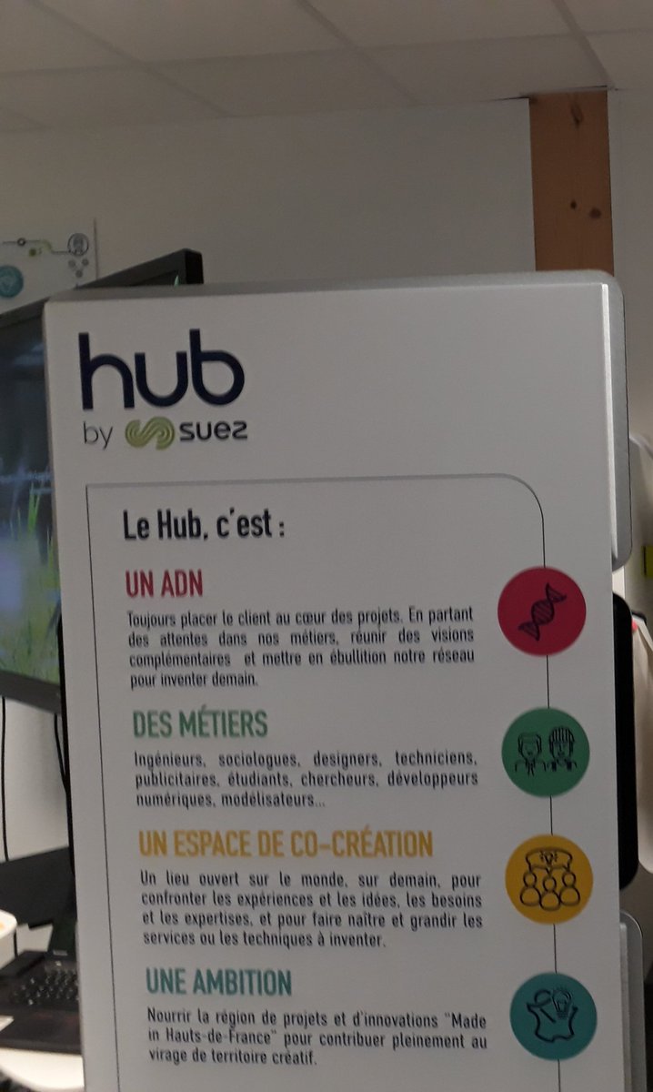Merci au Hub #suez des hauts-de-France d'avoir acceuilli et accompagné deux jours de bilan et projections de la filière Métiers et Performance #eau france. Des méthodes efficaces pour developper:
#créativité #energie #collaboration 
@suezFR #espritdequipe