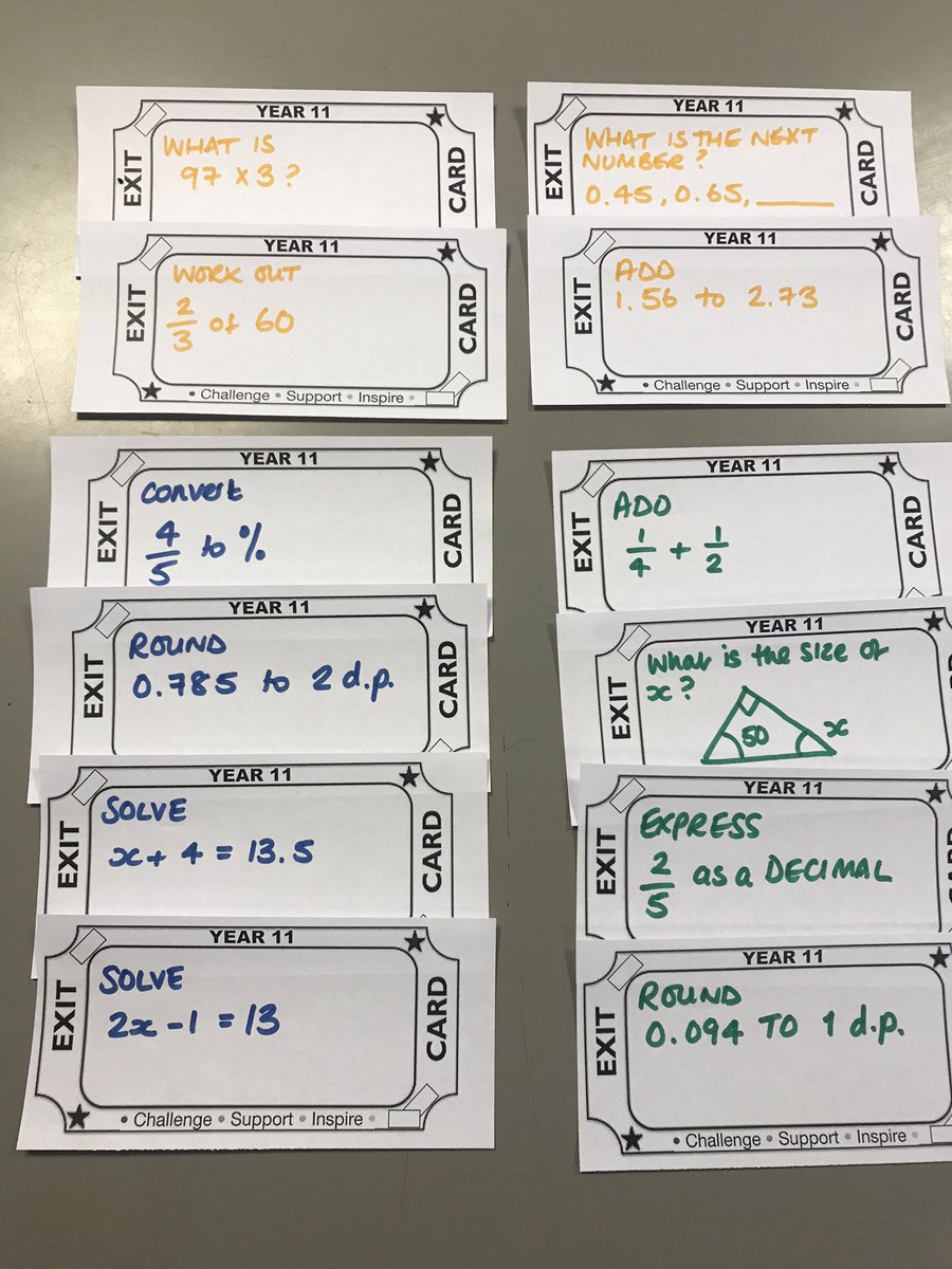 Spotted in <a href="/MissGPerry/">Miss Perry</a>  year 11lesson <a href="/KHaroldAcademy/">King Harold Academy</a> - exit cards with prepared questions "learning without reviewing is like running the bath without the plug in"