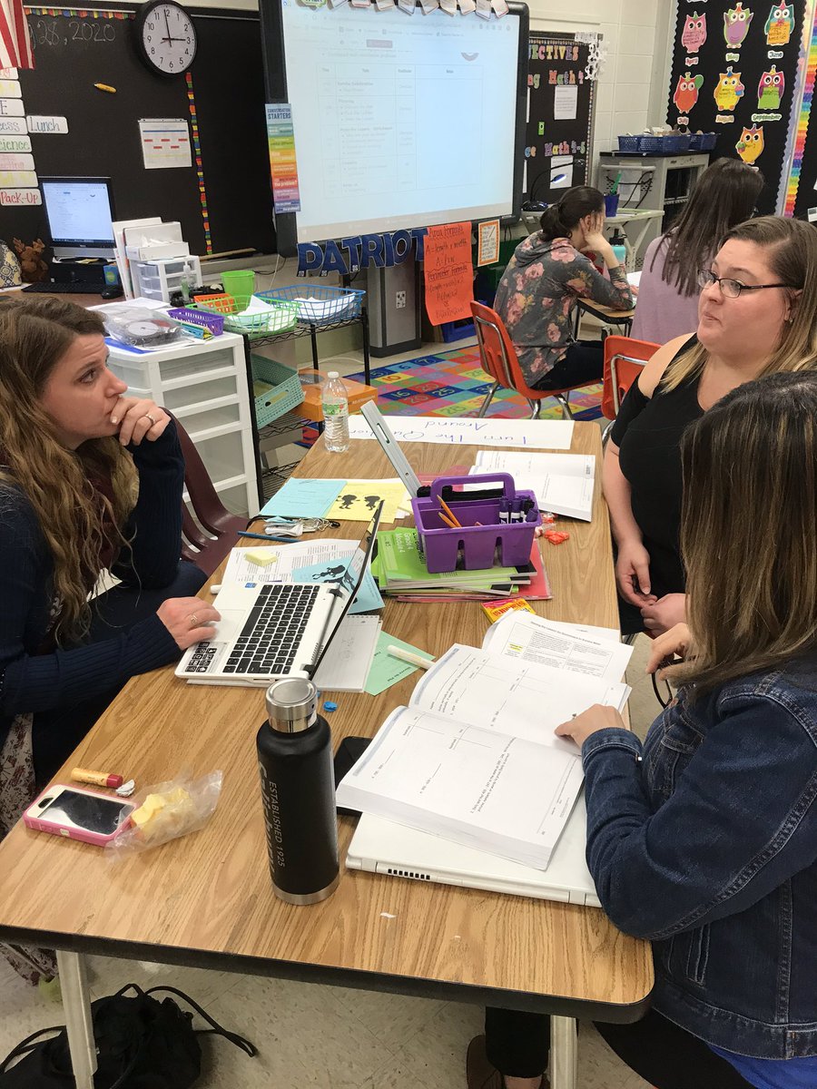 SummitHallRS's tweet photo. Teams discussing/sharing/planning for enrichment! So fortunate to have @MrsGiampapa join our PD! https://t.co/Iw59xpKHW8