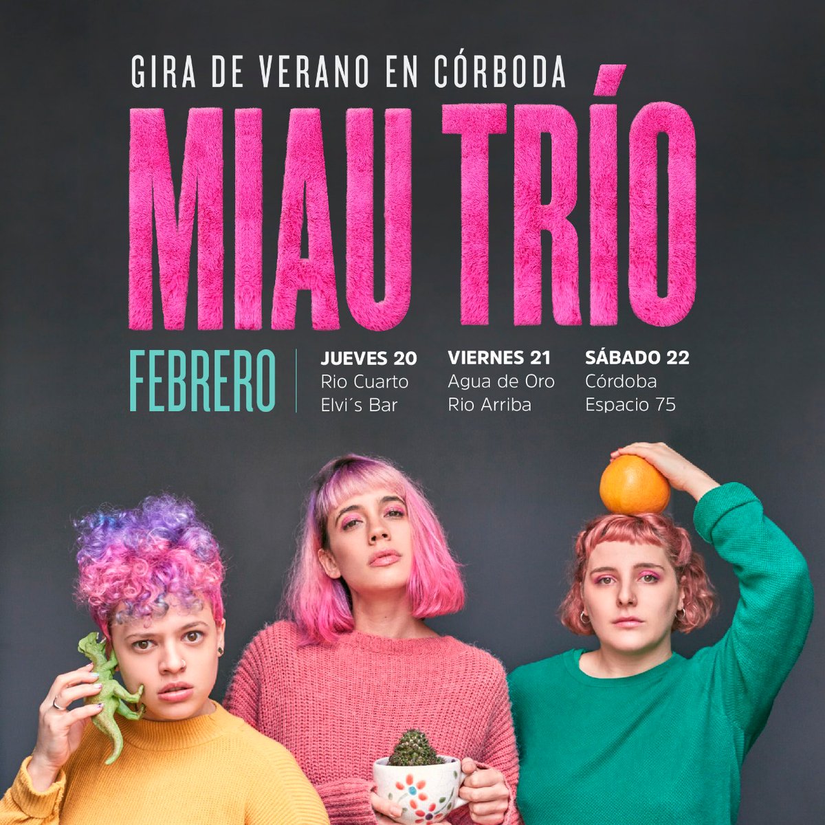 miautrio's tweet photo. #CÓRDOBA ♥️ Tushas muy pronto ♥️ 

Las entradas YA están a la venta y vuelannnn bebés! Qué ganas de encontrarnos por favorrrrr 😍😍😍 https://t.co/23NbtnqLMr