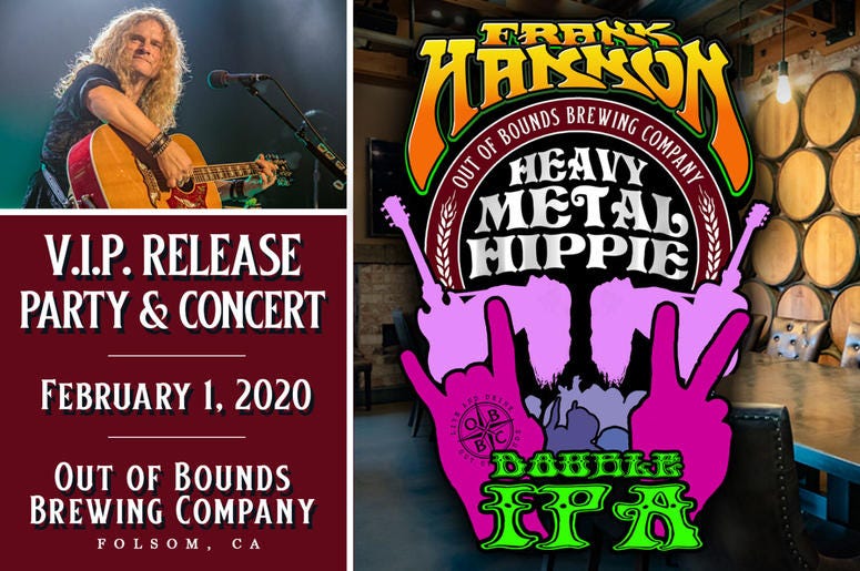98 Rock (@sacs98rock) on Twitter photo Get a taste of <a href="/FrankHannon/">FRANK HANNON</a>'s Heavy Metal Hippie Double IPA at <a href="/OOBBC/">OutOfBoundsBrewing</a> next Saturday, February 1st, with Pat Martin and the 98 Rock Road Crew: bit.ly/hippie98
#frankhannon #tesla #heavymetalhippie #doubleipa #outofboundsbrewingcompany #beer #releaseparty #music #news Get a taste of <a href="/FrankHannon/">FRANK HANNON</a>'s Heavy Metal Hippie Double IPA at <a href="/OOBBC/">OutOfBoundsBrewing</a> next Saturday, February 1st, with Pat Martin and the 98 Rock Road Crew: bit.ly/hippie98
#frankhannon #tesla #heavymetalhippie #doubleipa #outofboundsbrewingcompany #beer #releaseparty #music #news