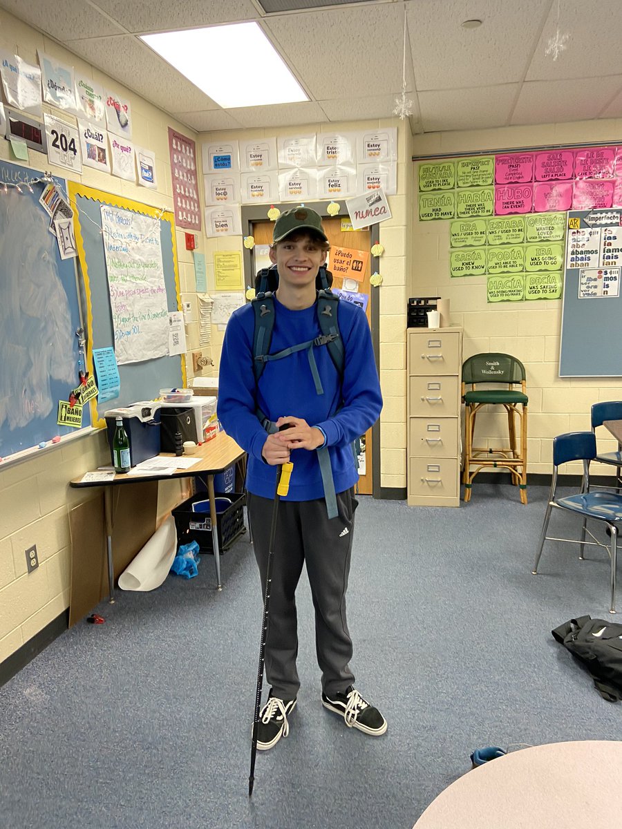srastauf's tweet photo. Packed our backpacks and it’s day 1 of our walk on the Camino in Spain! Next stop.. Pamplona! #español2 #elcaminodesantiago #mochileros #Pamploma https://t.co/PiDExZqGd8