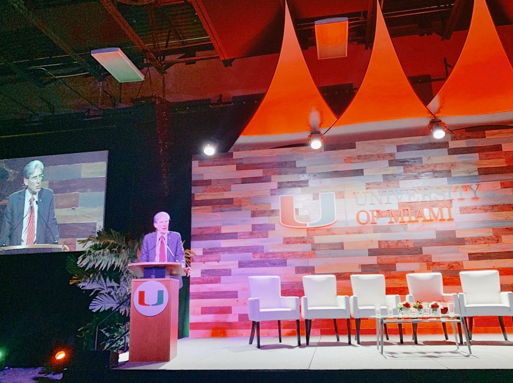 julio_frenk's tweet photo. We are committed to finding solutions to stem the impact of #climatechange, which is already affecting the lives of people everywhere. The discussions these past three days here at @univmiami @UMiamiRSMAS give us every reason to do so with hope and tenacity. #MiamiClimate2020 https://t.co/6s53BzSfaj