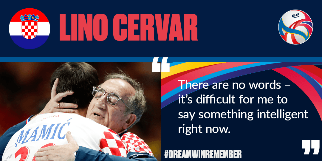 .@HRStwitt 🇭🇷 coach Lino Cervar, right after their semi-final #ehfeuro2020 #dreamwinremember