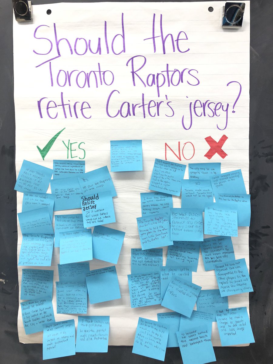 MsVisentin's tweet photo. Pleasantly surprised this week with the knowledge students gathered to have this debate in class. Combining their interest in basketball, critical thinking, and persuasive writing/debates all in one👌🏼🏀🧠 @mscaccavella @SunnyViewMS @PeelSchools @Raptors #podlife https://t.co/U16iTjTwFJ