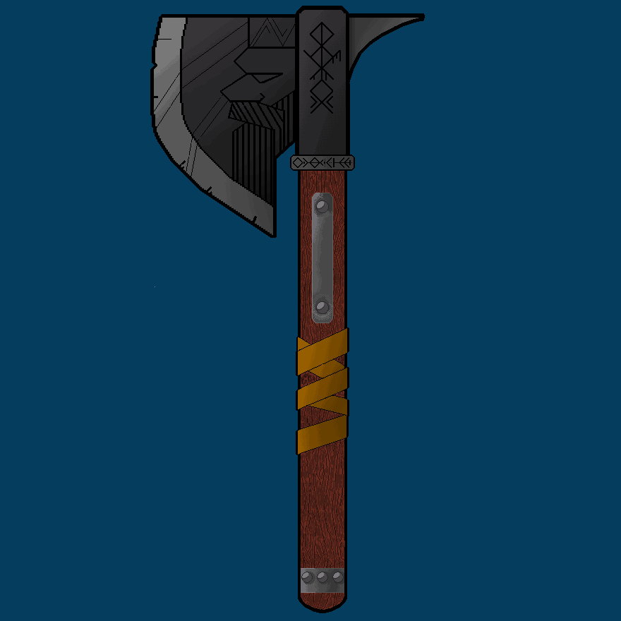 SettonLeticia's tweet photo. Medieval ax #pixelart #pixelartist #medieval #aseprite https://t.co/kOkNwpBhVG