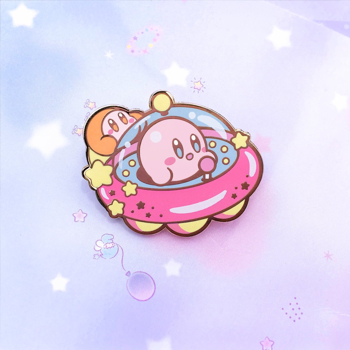 ArcadeHealer's tweet photo. Wow, I can't believe our UFO Kirby sold out so quickly! 😱 No worries friends, I will restock this pin in February! 😊💖 https://t.co/B4NSacarlI