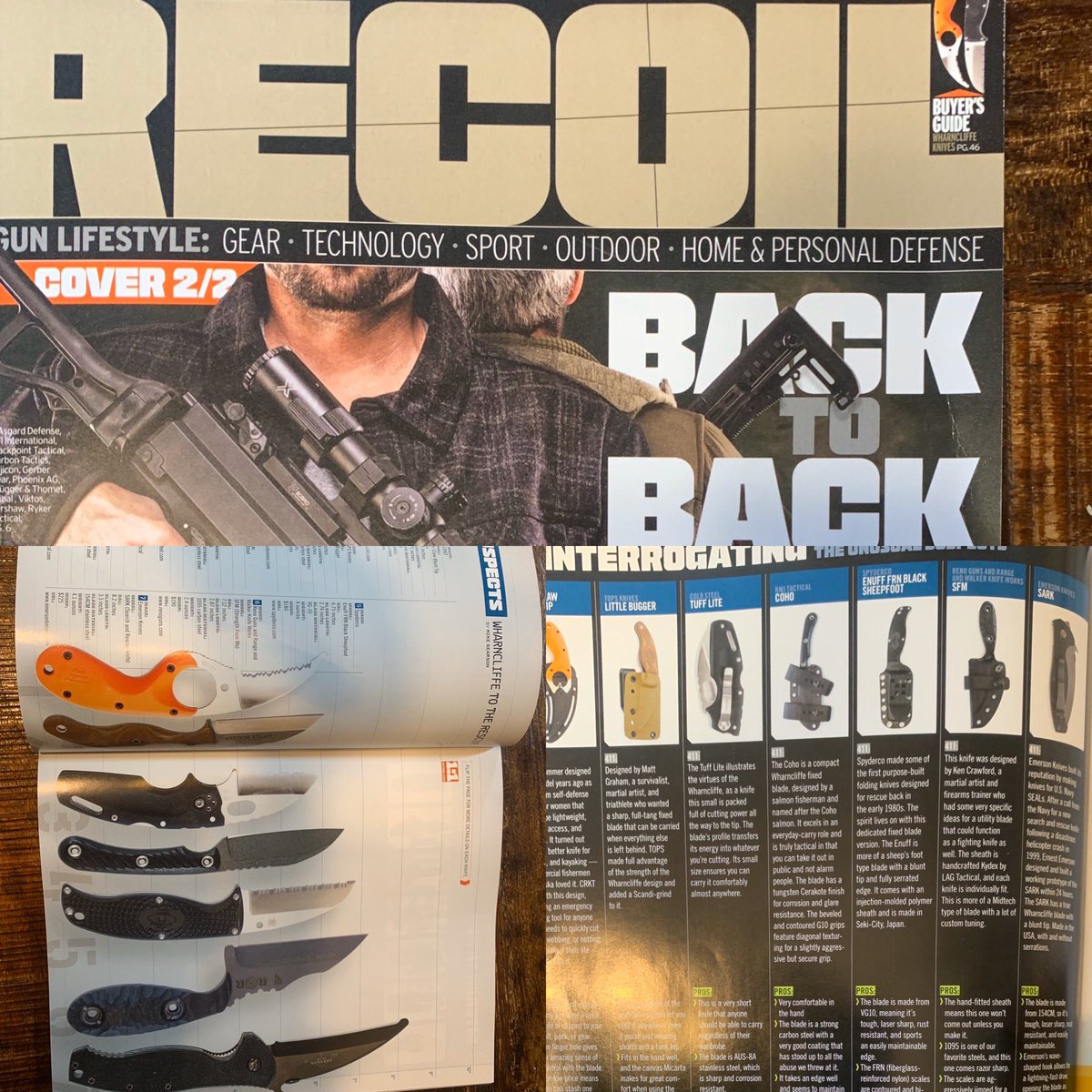 Thank you @mikesearson for including the #SFM in the @RecoilMag #SHOTShow edition!  Honored to be among the other awesome blades!
#crawford #TutumTeRoboreReddam
#StaightToThePoint #RenoGunsAndRange #BattleBorn