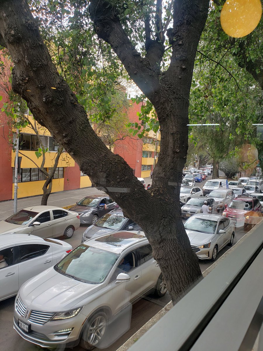 En que curiosa situación me encuentro, no hay MB, ni ciclovía entonces porqué hay tráfico, si el tráfico lo causan las bicis y el MB ? 🤔🤔