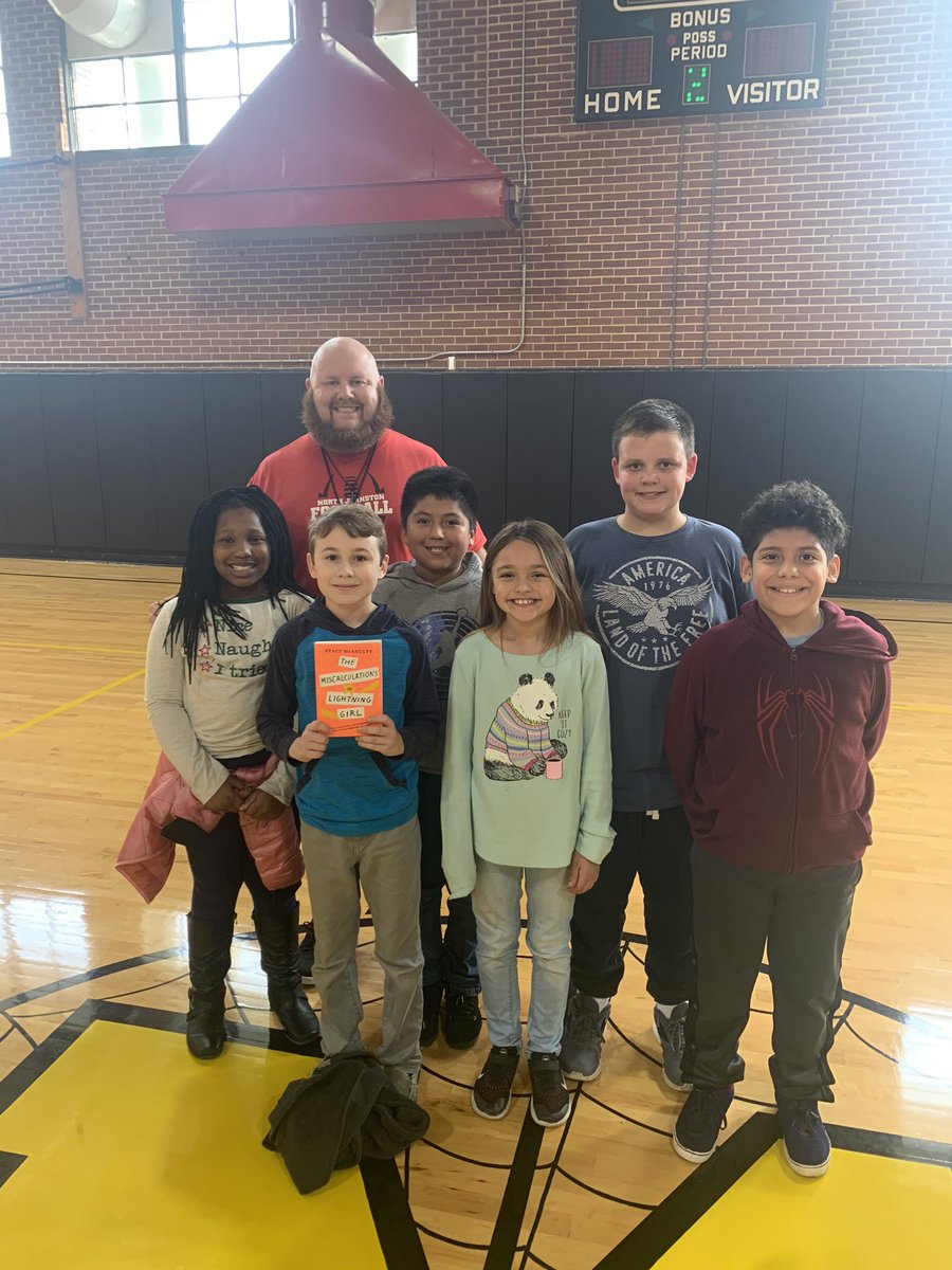ericomac15's tweet photo. So, my fourth graders and I have been reading the Miscalculations of Lightning Girl at the end of each class since August. We finished it today!  Thank you @stacymcanulty for writing an incredible book. I think they want to see how the world ends in April next? #MicroPride https://t.co/9OcwSZf9Rr