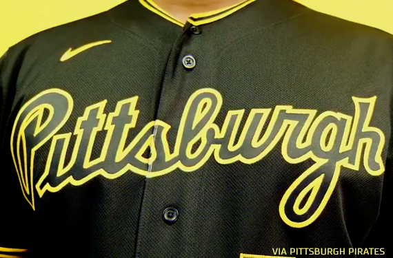Chris Creamer  SportsLogos.Net on X: Pittsburgh #Pirates unveil two new  uniforms this afternoon -- a new road jersey and a new alternate jersey as  well as a new cap. #MLB #Nike