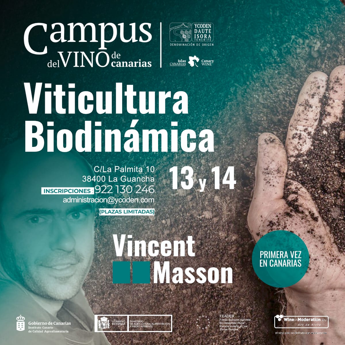 ycoden's tweet photo. La próxima formación impartida en nuestra sede tratará sobre viticultura biodinámica. Un enfoque holístico, ecológico y ético. Ya puedes inscribirte llamando al 922 130 246. ¡Sigue formándote! 📚
#Ycoden https://t.co/V7LTLzhbbT