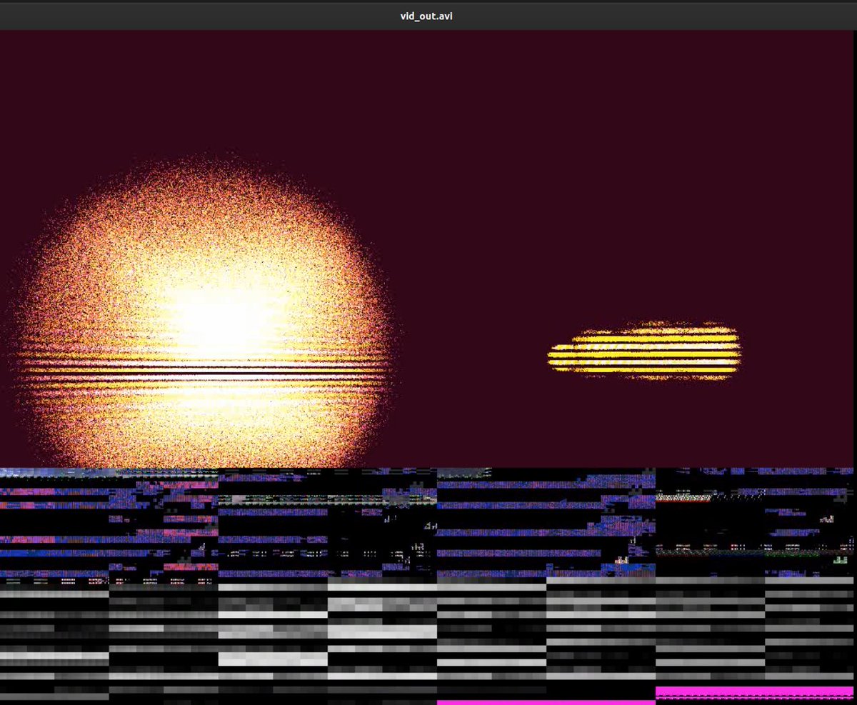 orgburo_cmd's tweet image. end of a #opengl #framebuffer going to #opencv caputeing it.. last fame. #skirz/hurrizon
