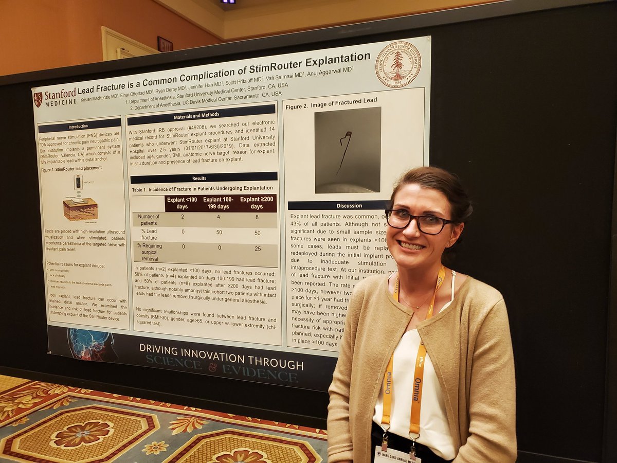 Anuj Aggarwal (@anujaggarwalmd) on Twitter photo One of our residents, Dr. Kristen MacKenzie presenting results on lead fractures with peripheral nerve simulator at NANS, future pain doctor at work! #NANS2020 <a href="/StanfordPain/">Stanford Pain Medicine</a> <a href="/stanfordanes/">Stanford Anesthesiology</a> One of our residents, Dr. Kristen MacKenzie presenting results on lead fractures with peripheral nerve simulator at NANS, future pain doctor at work! #NANS2020 <a href="/StanfordPain/">Stanford Pain Medicine</a> <a href="/stanfordanes/">Stanford Anesthesiology</a>