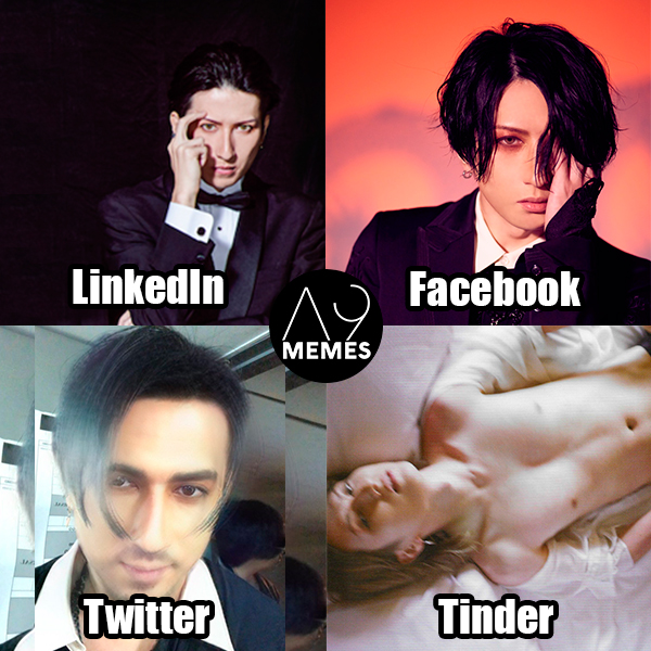A9Memes's tweet photo. Saga~ ¿En cuál red social lo buscarías? 😏😉
#AliceNine #A9 #Saga https://t.co/f2F3EwWWxQ
