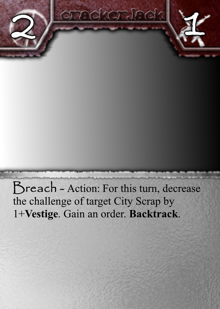 RunAmokLuck's tweet photo. First draft of a random card. I'm sure all of the text makes sense out of context 😄 #gamedesign #tabletopgaming https://t.co/RWIA4yS8Z3