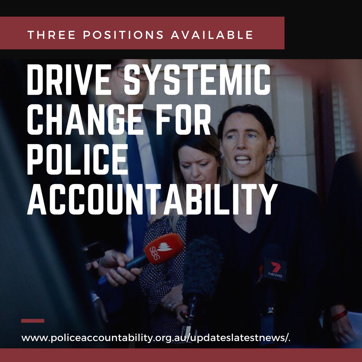 Three exciting positions available in our growing team- each playing a critical role in systemic police accountability in Victoria. #VicPolWatch #positionsvacant #communityLaw #HumanRights policeaccountability.org.au/event/three_ne…