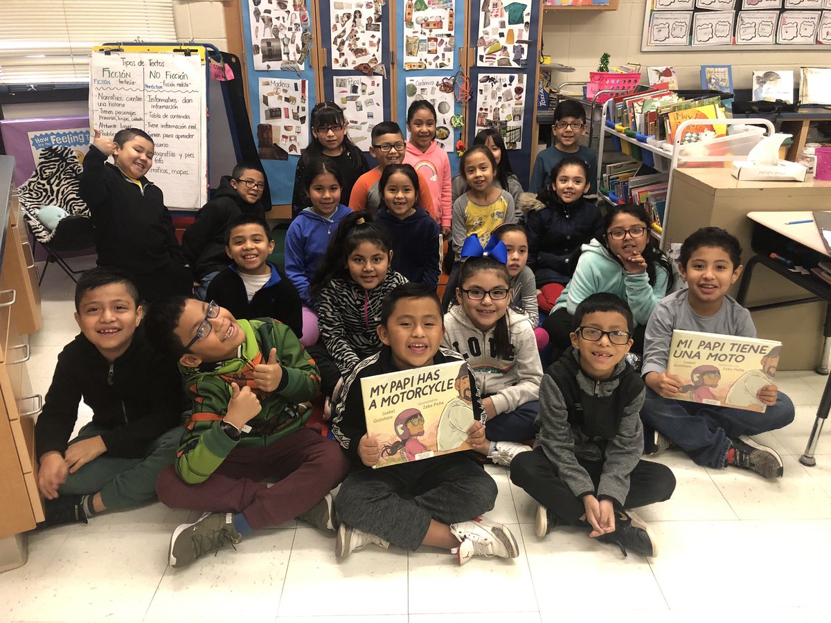 .<a href="/MsConner_2nd/">sconner</a> and I got to share the joy of reading My Papi Has A Motorcycle to her second graders today!  We loved the beautiful illustrations and important message. #ASD4ALL #bookaweek
