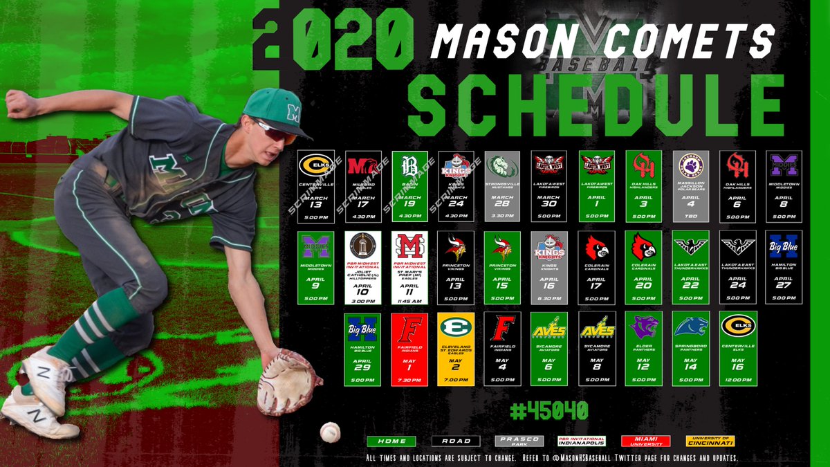 Don’t let this cold rainy night in January get you down.  Mason Comets Baseball will be here before you know it!  #45040
