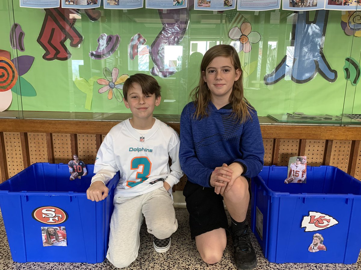 auburn_owasco's tweet photo. Here are a couple of the directors of our โSoupโerbowl can drive. All next week students can put canned goods into whichever teamโs container they think will win the actual Super Bowl. #AESpride #Auburnpride #communityserviceprojects https://t.co/lqLtPVoUkS