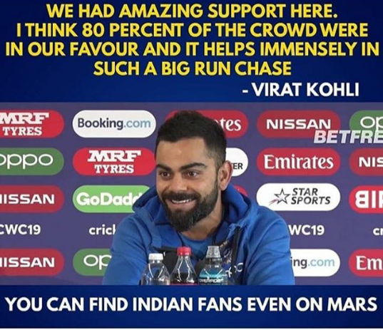 Tamil_Viratians's tweet photo. We Had Amazing Support Here. I Think 80 Percent Of The Crowd Were In Our Favour And It Helps Immensely In Such A Big Run Chase.!

              - Virat Kohli

#ViratKohli #KingKohli #TeamIndia #INDvsNZ https://t.co/4QTbQsCU9l